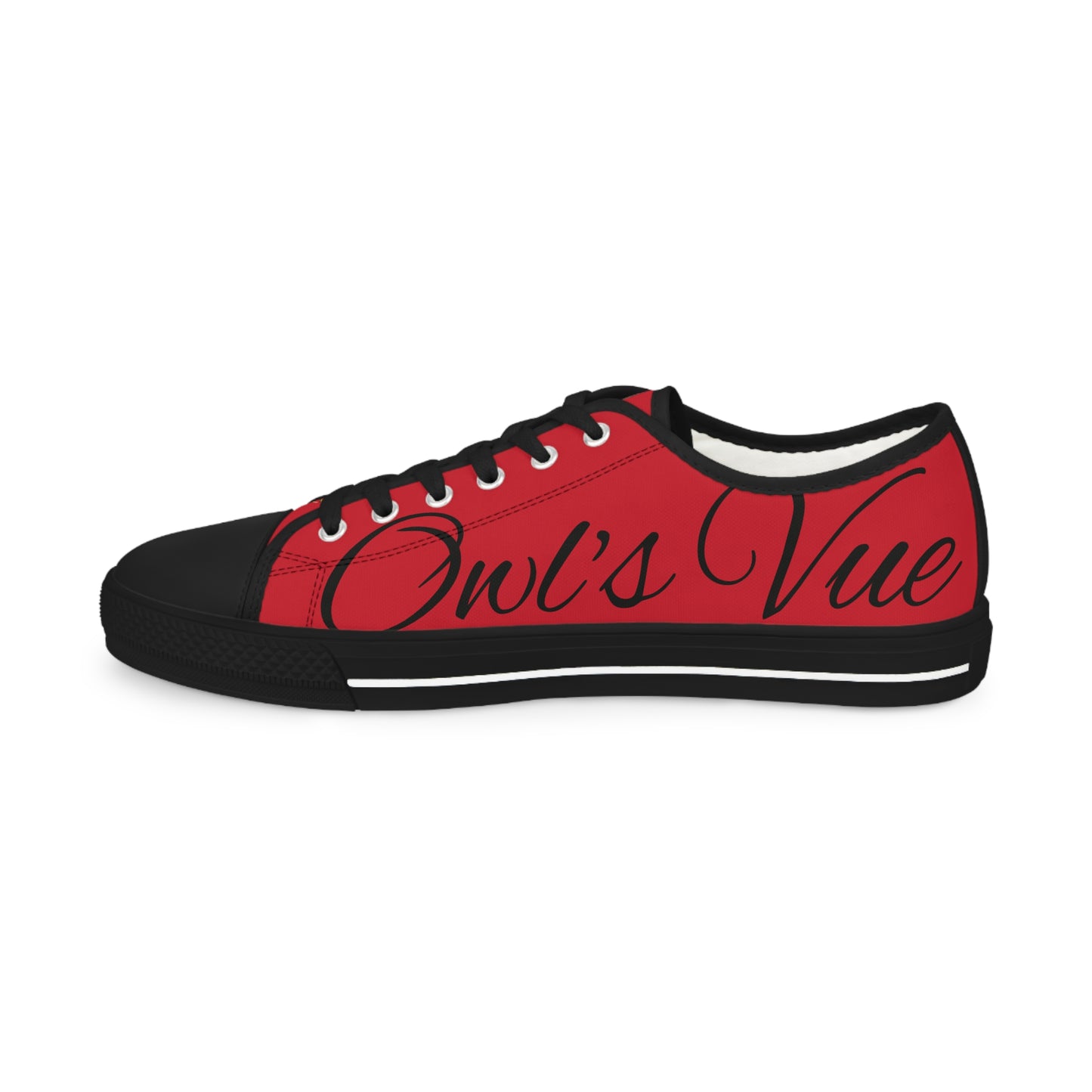 Men's Low Top Sneakers - Classic Red Casual Kicks for Everyday Style