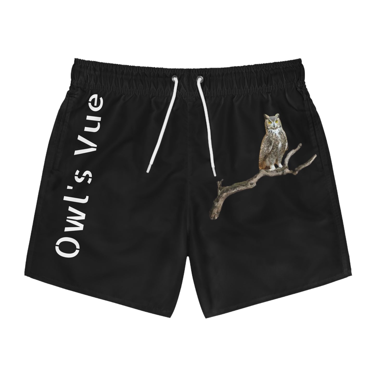 Owl's Vue Swim Trunks - Comfortable Beachwear for Nature Lovers