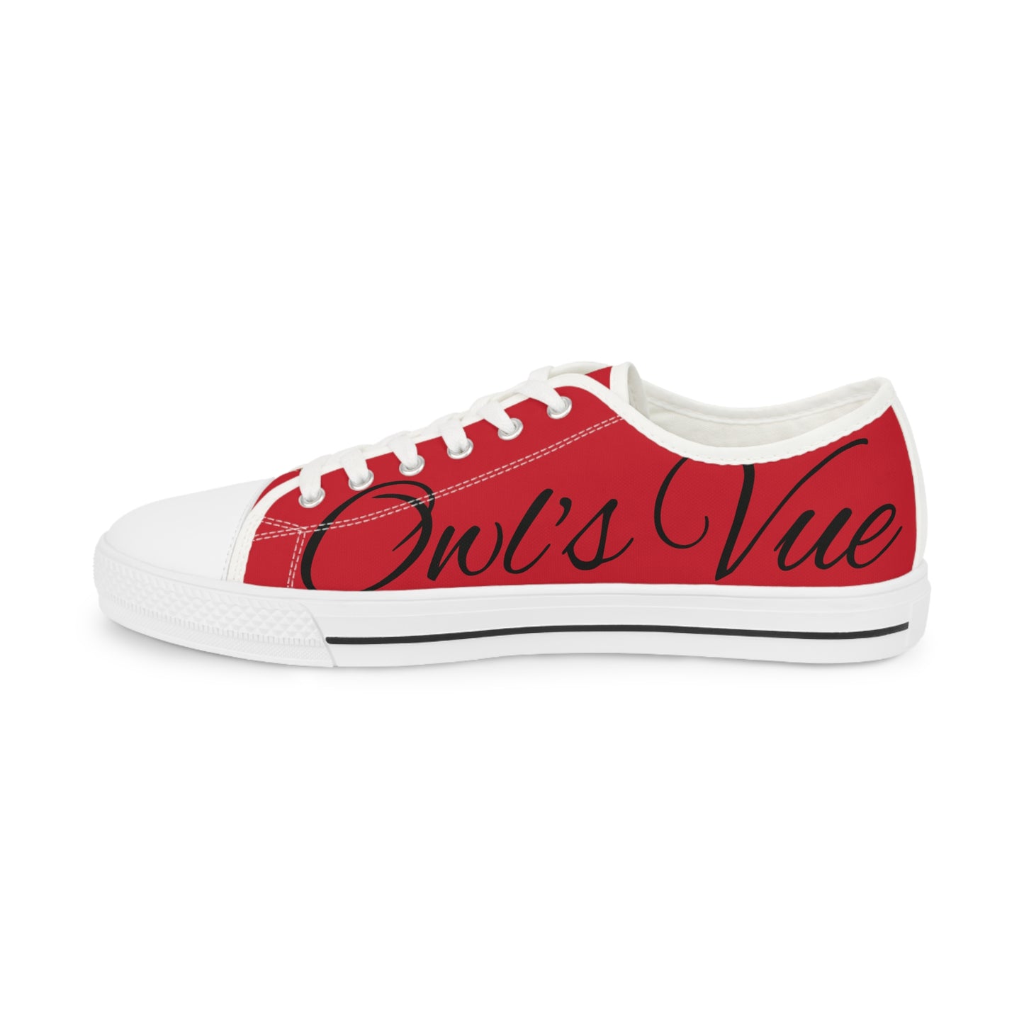 Men's Low Top Sneakers - Classic Red Casual Kicks for Everyday Style